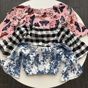 Bundle of Toddler Girl Crop Tops 2T
